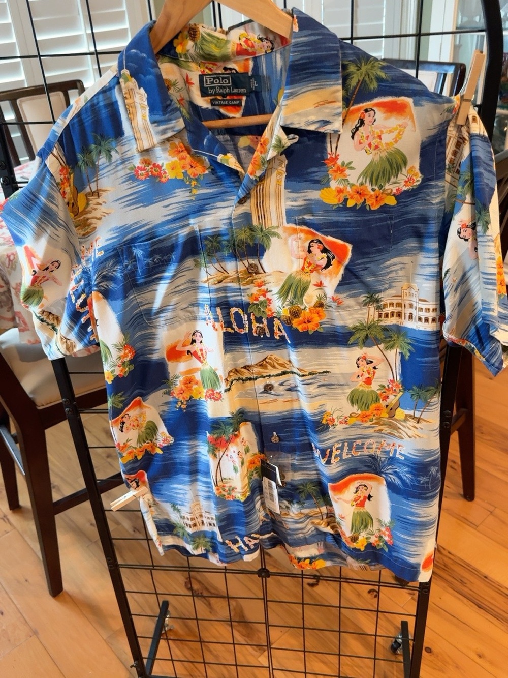 Polo Ralph Lauren Vintage Camp Hawaiian Aloha Hula Shirt L NWT